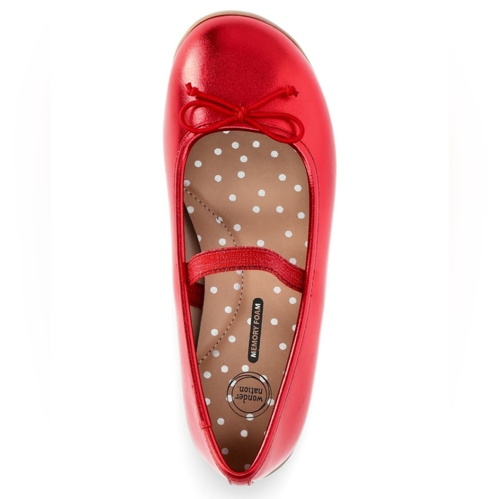 Red Ballet Flats with Bow